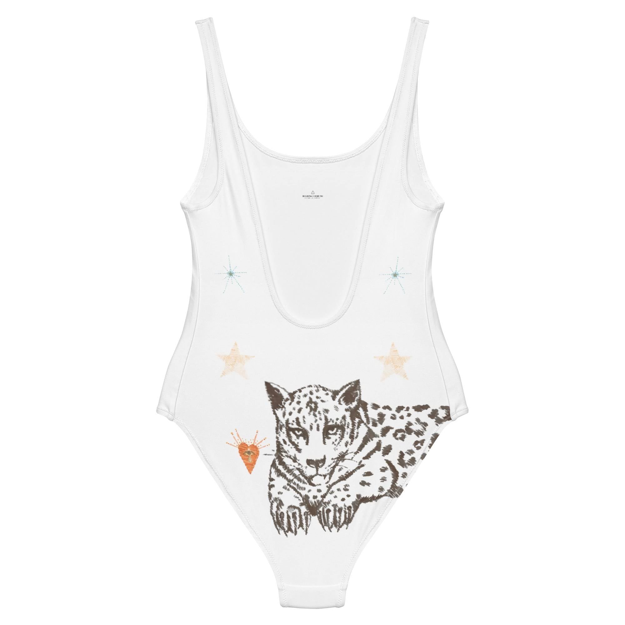 Petra One Piece Swimsuit in White Jaguar-4