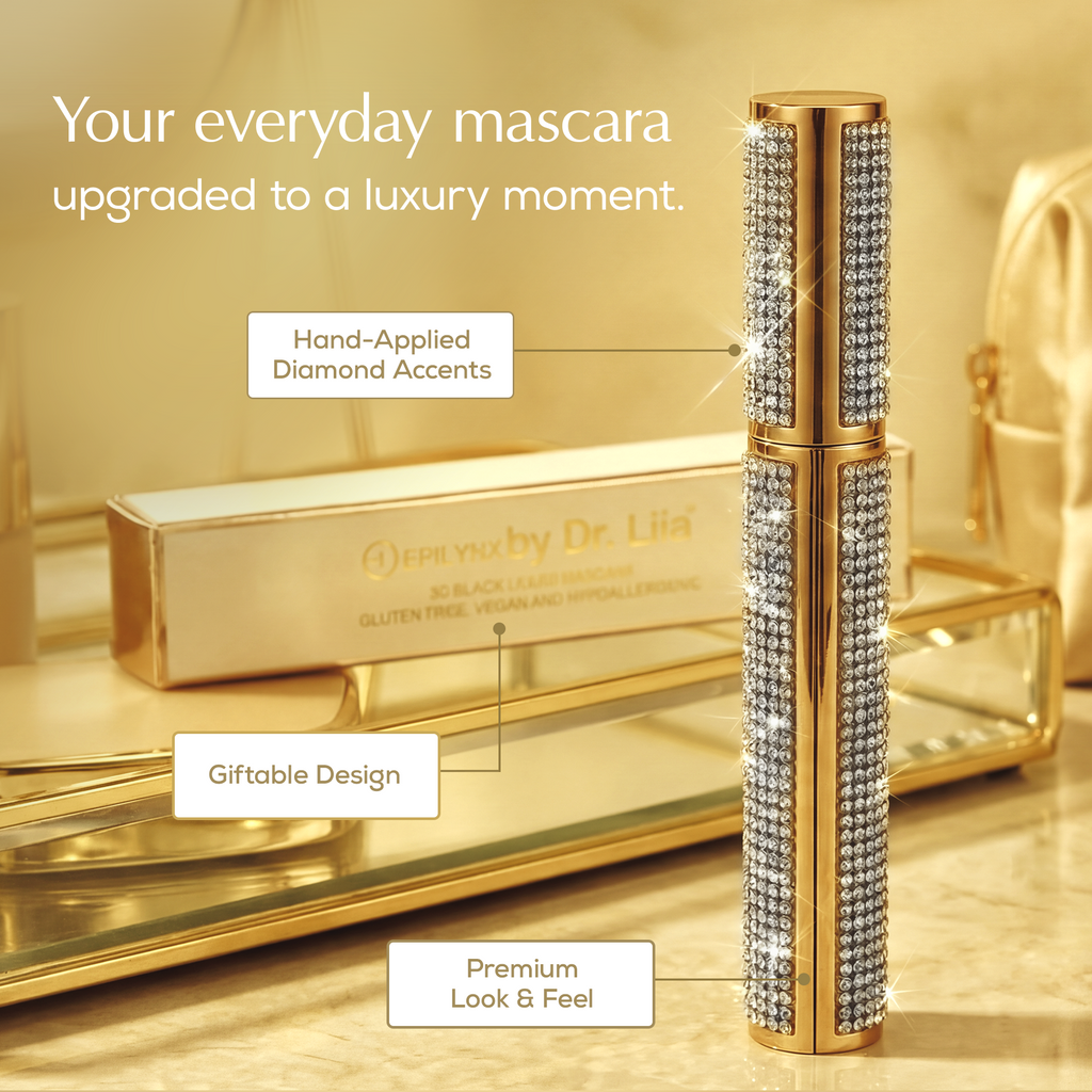 Mega Volume Vegan Smudge-Proof Mascara with Handmade Rhinestone Case