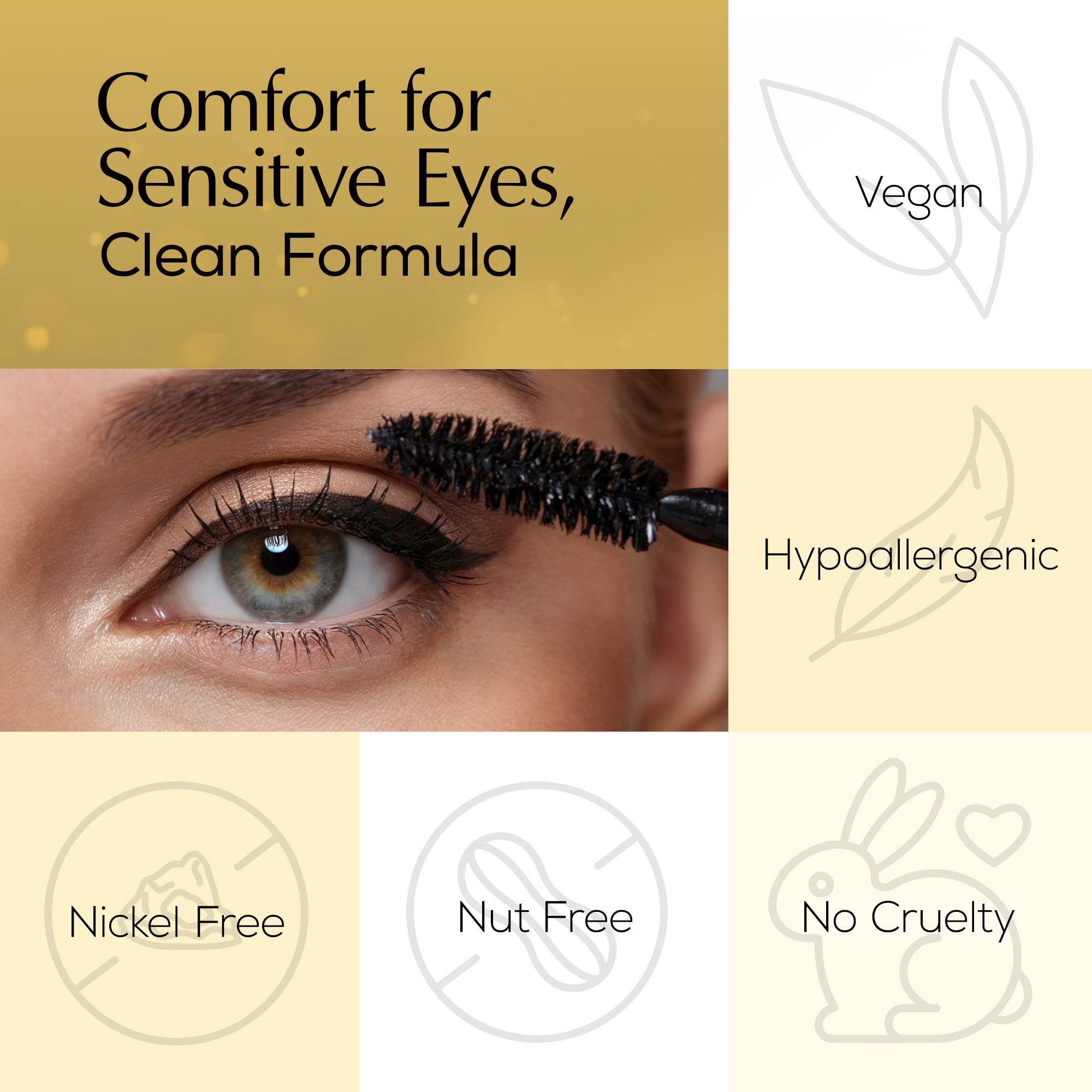 Mega Volume Vegan Smudge-Proof Mascara with Handmade Rhinestone Case