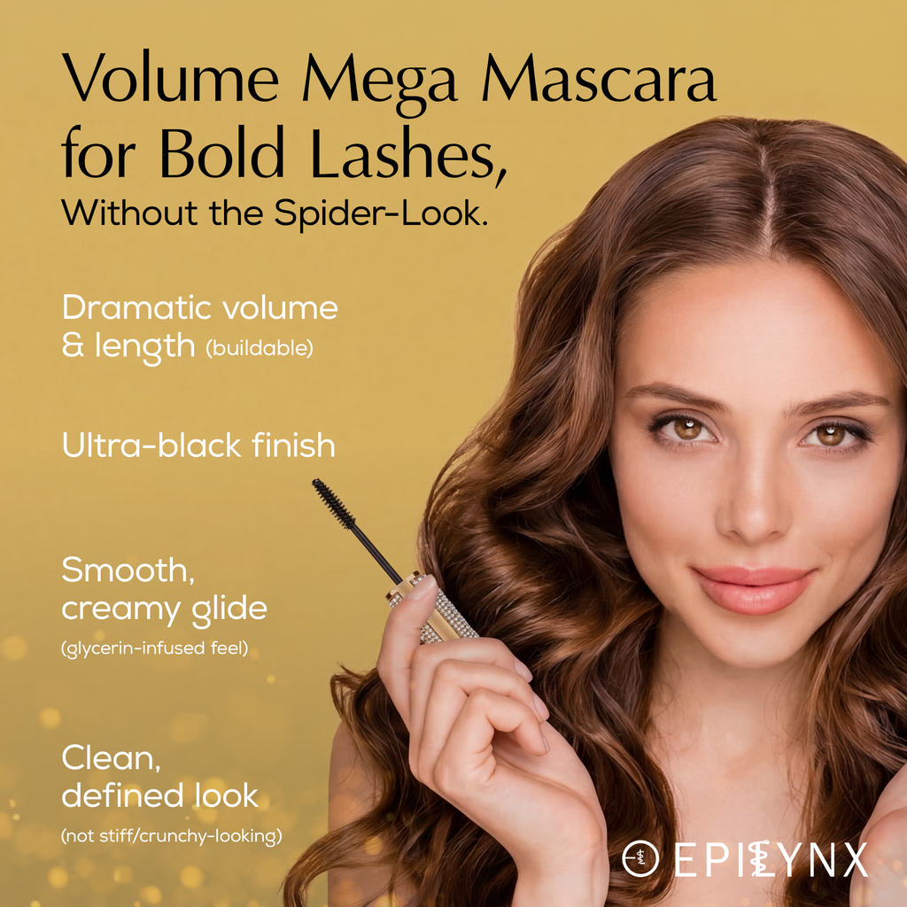 Mega Volume Vegan Smudge-Proof Mascara with Handmade Rhinestone Case