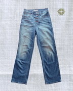 The Madewell CROP Slim Wide Leg Button-Up Jeans