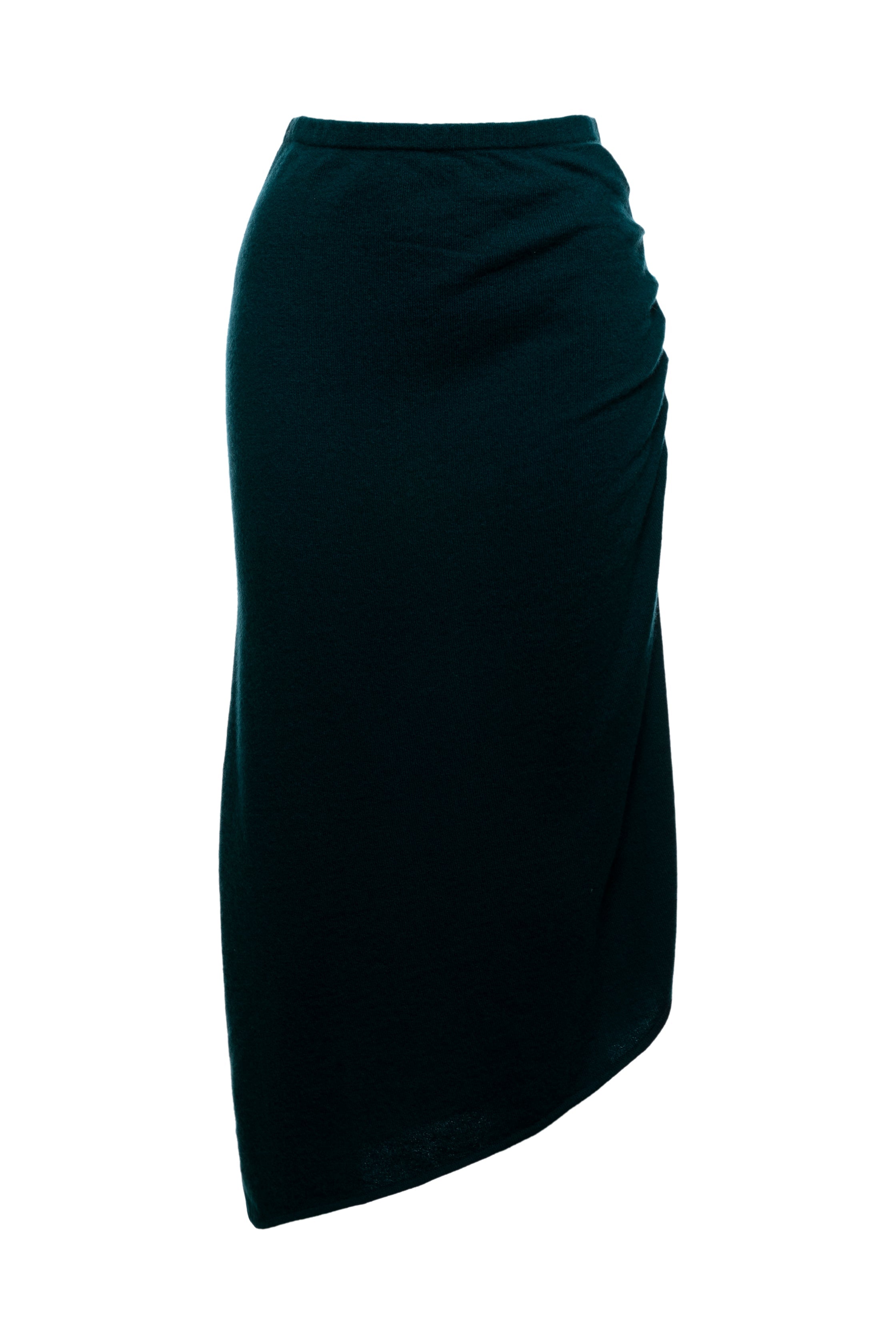 Agate Cashmere Asymmetric Midi Skirt