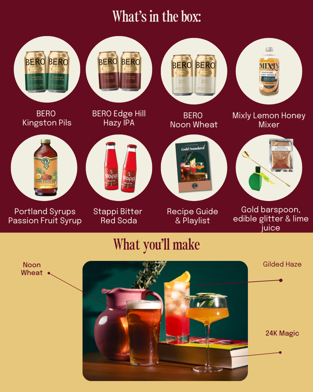 Gold Standard Zero-Proof Cocktail Kit