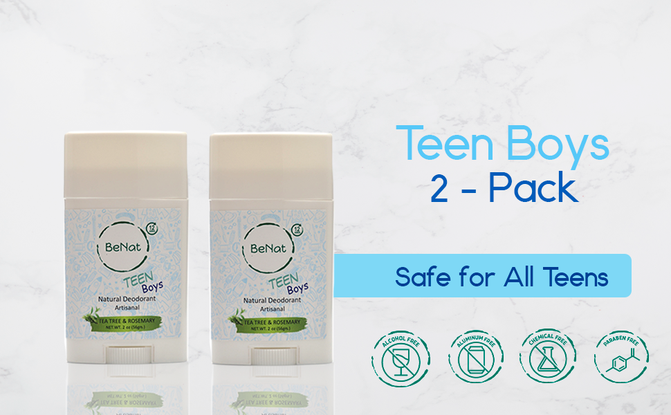 All-Natural Deodorants for Kids & Teens – 2-Pack