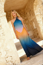 Mira Silk Dress Set in Cosmos-0