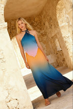 Mira Silk Dress Set in Cosmos-2