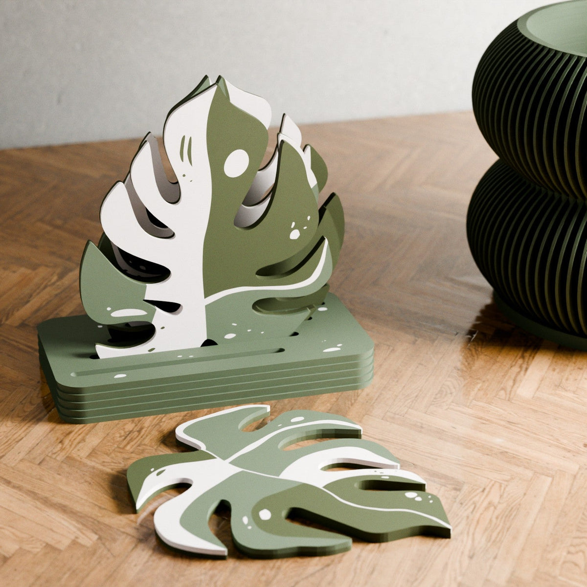 Monstera Coaster Set-2