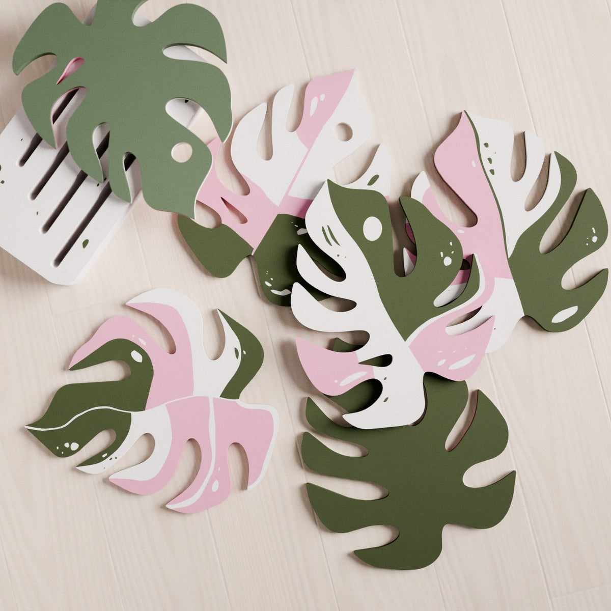 Monstera Coaster Set-3