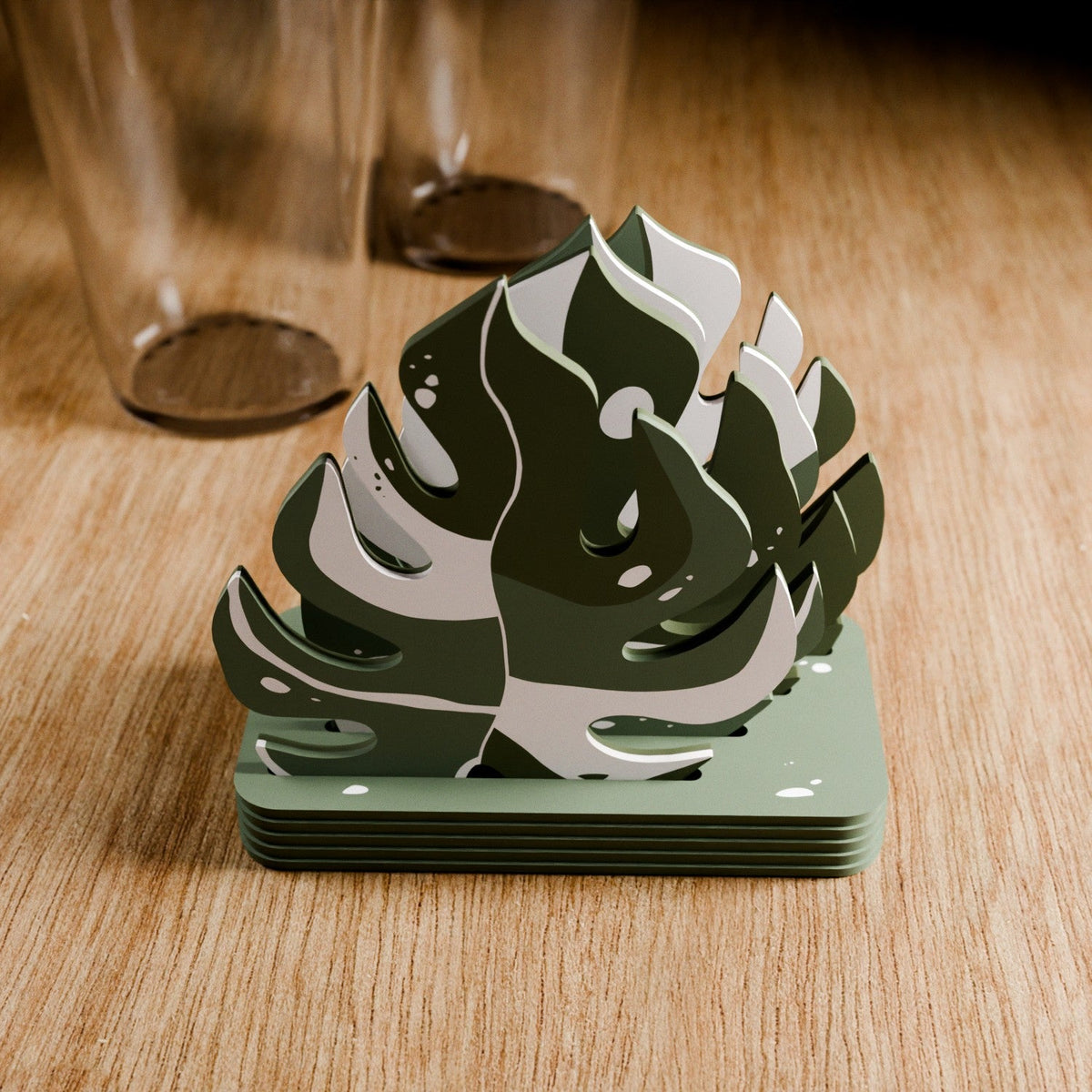 Monstera Coaster Set-4