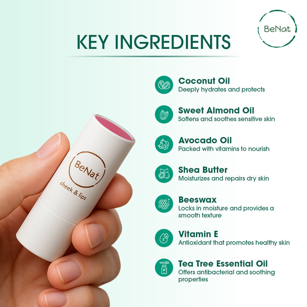 Lip & Cheek Bloom 2-in 1-Natural Lipstick & Blush