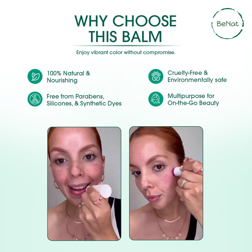 Lip & Cheek Bloom 2-in 1-Natural Lipstick & Blush