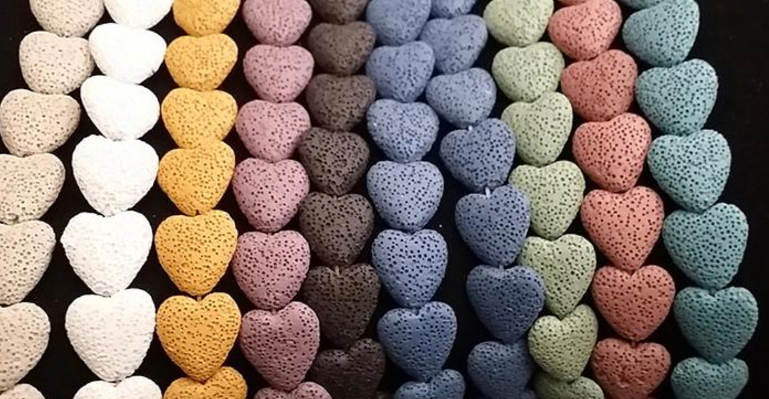 Heart Lava Aromatherapy Necklace-2