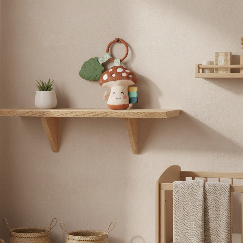 Mushroom Rattle + Teether