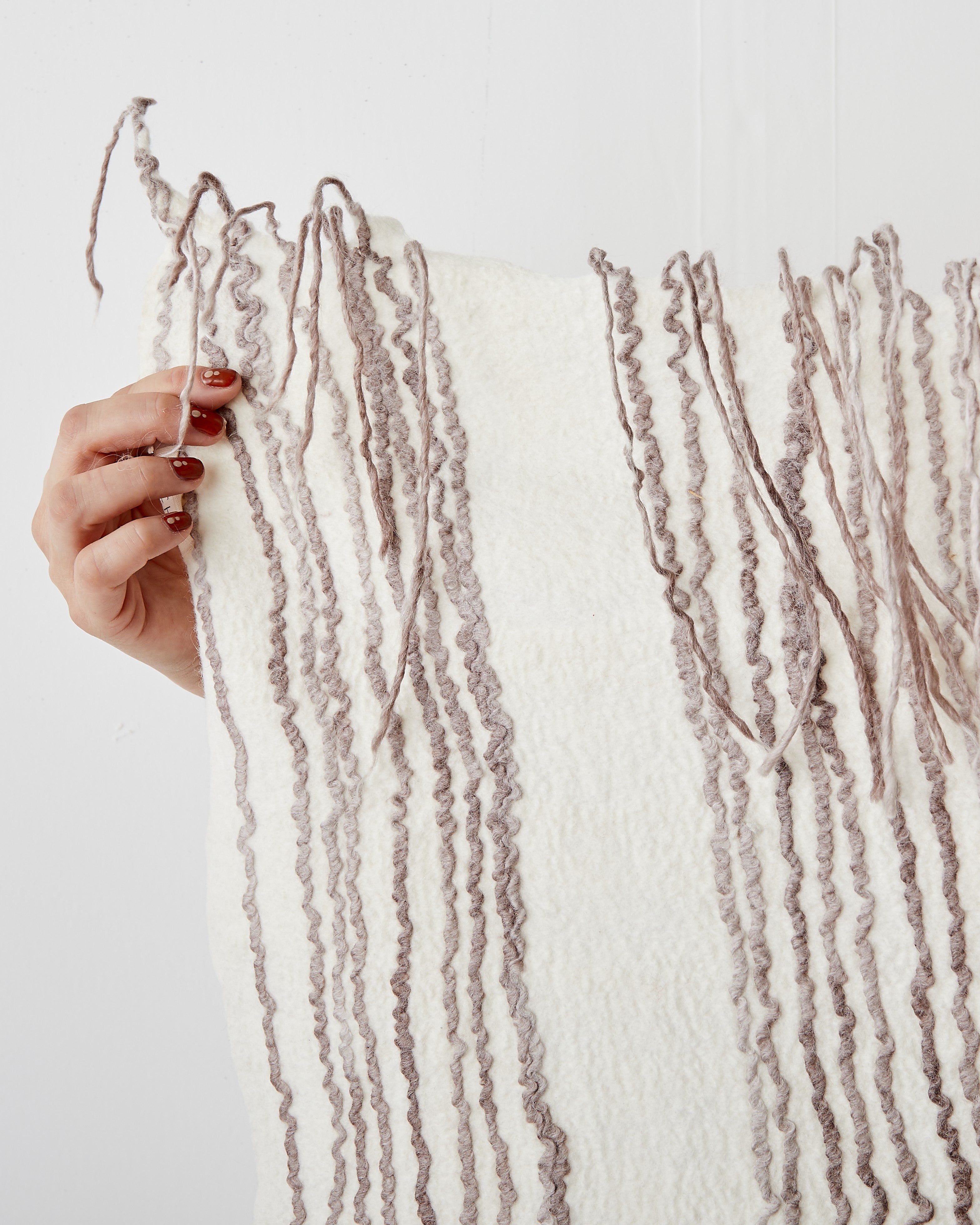 Musullah Fine Line Merino Wool and Silk Throw