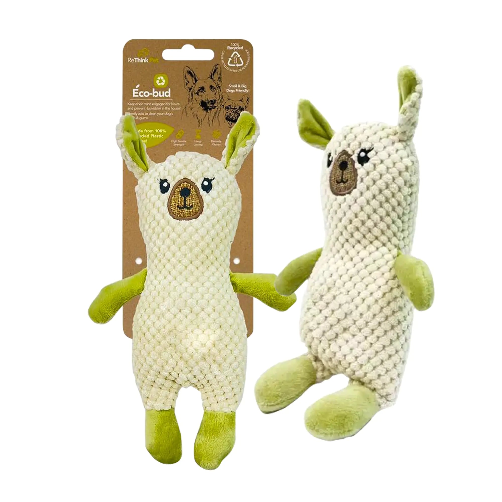 ReThink Pet Eco-Bud Recycled Plush Happy Pet Toy