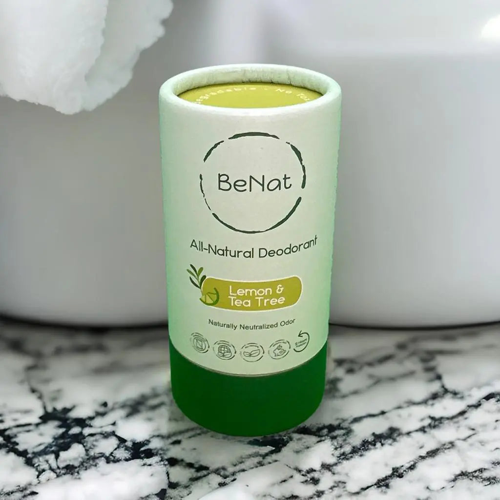BeNat All-Natural Plastic-Free Deodorant – 3 Oz