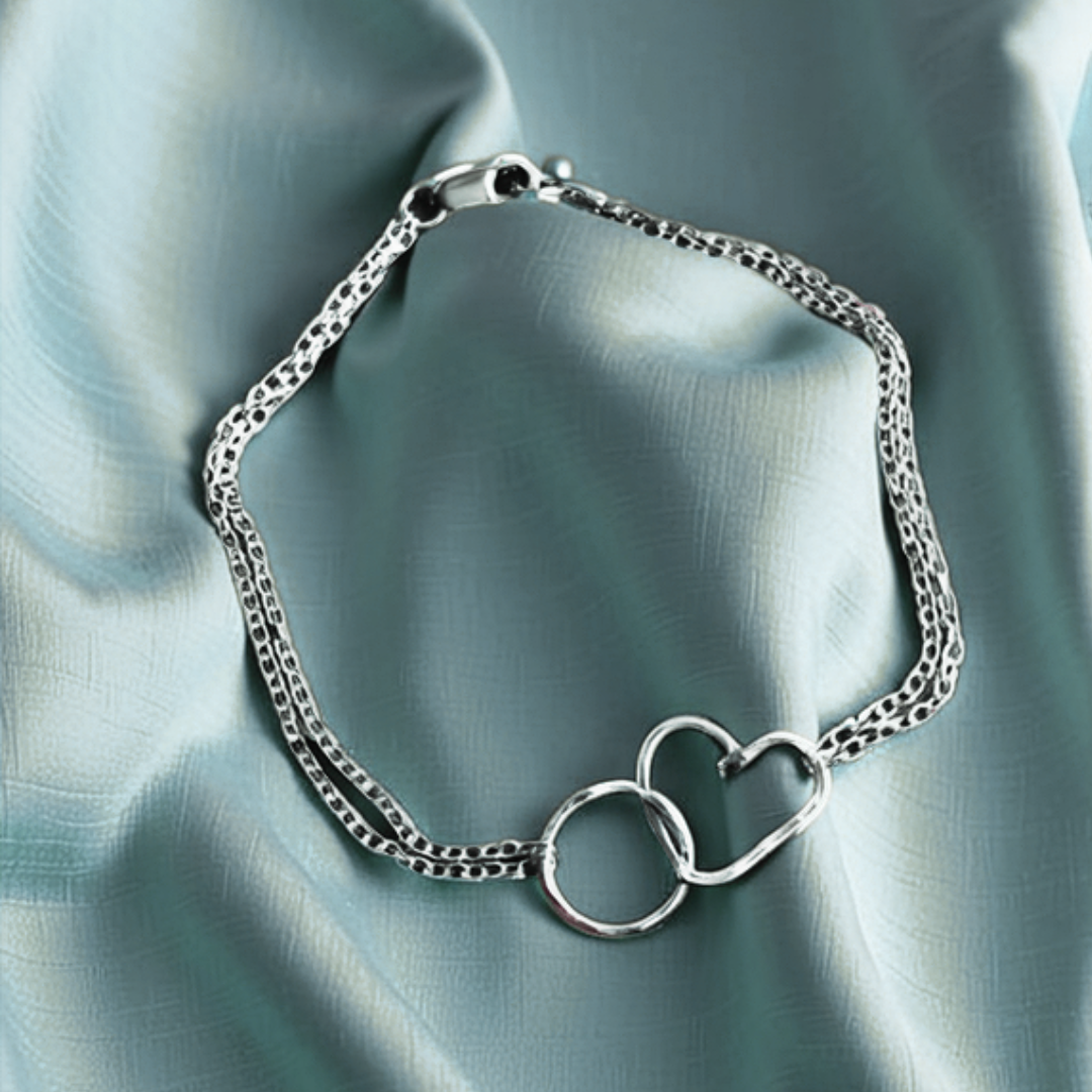 Heart and Circle Infinity Namaste Bracelet – Handmade to Order