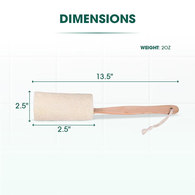 Natural Long Wood Handle Loofah Bath Brush