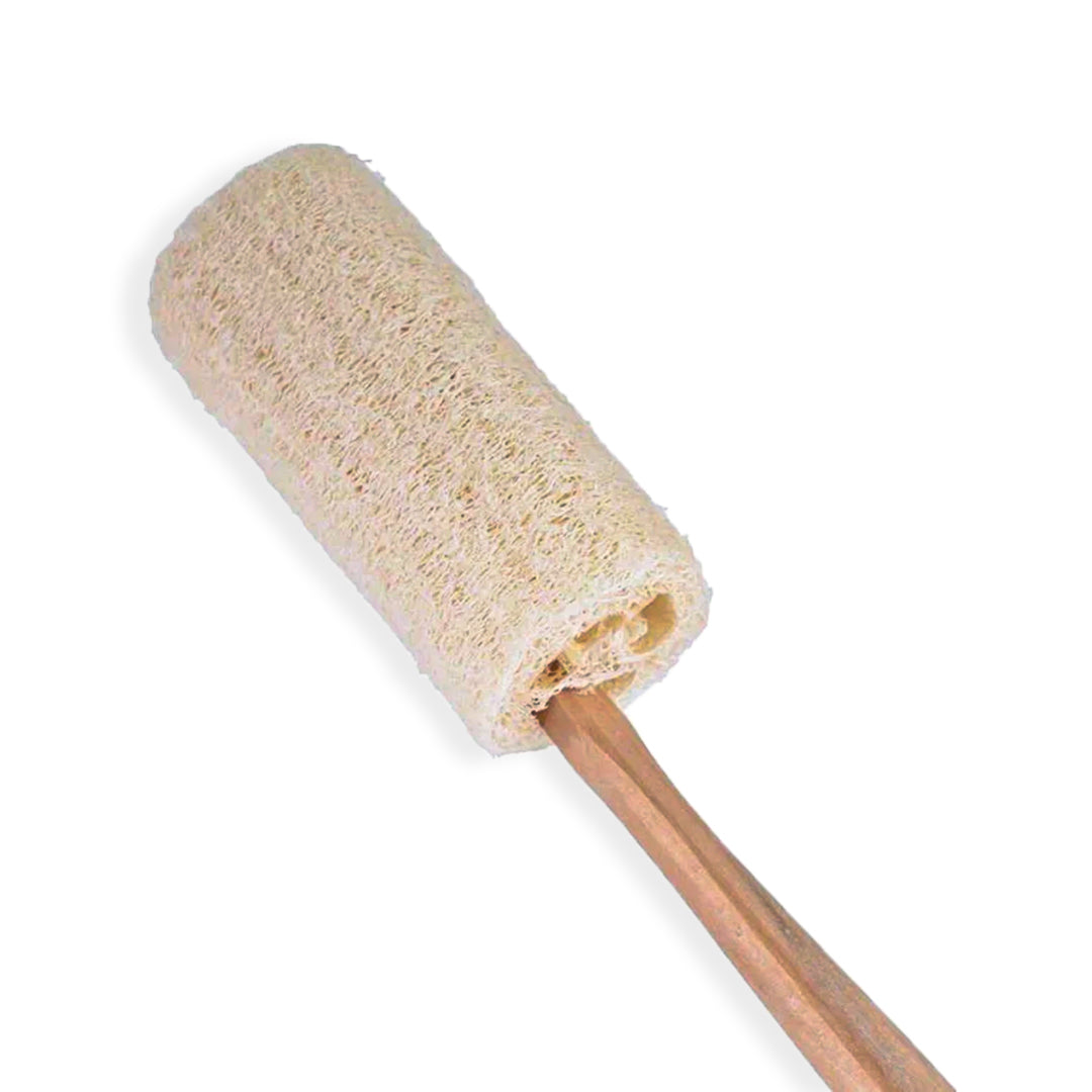 Natural Loofah Bath Brush w/Long Handle