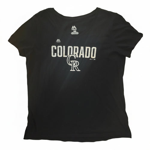 Black t-shirt with 'Colorado' and logo on a white background
