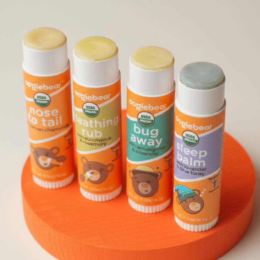 Organic Baby Balm Collection – 4-Pack