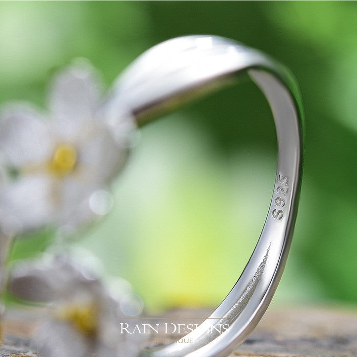 Forget Me Not S925 Silver Flower Rings