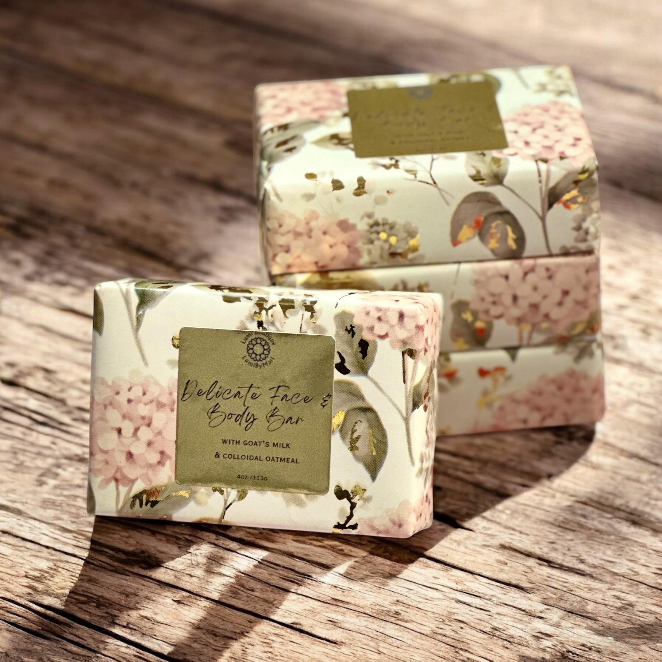 Lumibymari Delicate Face & Body Soap Bar with Colloidal Oatmeal & Goat Milk