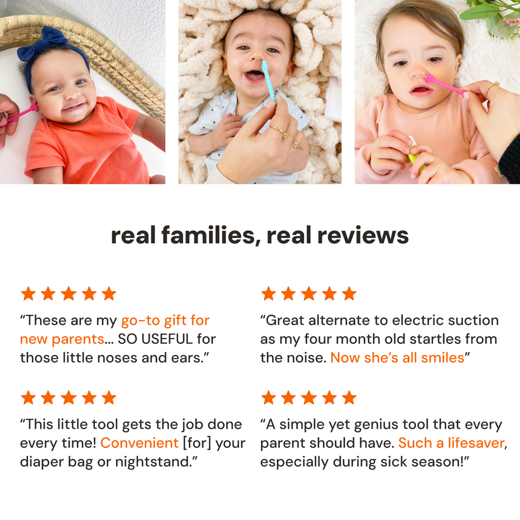 oogiebear Two-Pack Better Booger Picker Tool Set for Nasal + Ear Cleaning