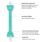 oogiebear Two-Pack Better Booger Picker Tool Set for Nasal + Ear Cleaning