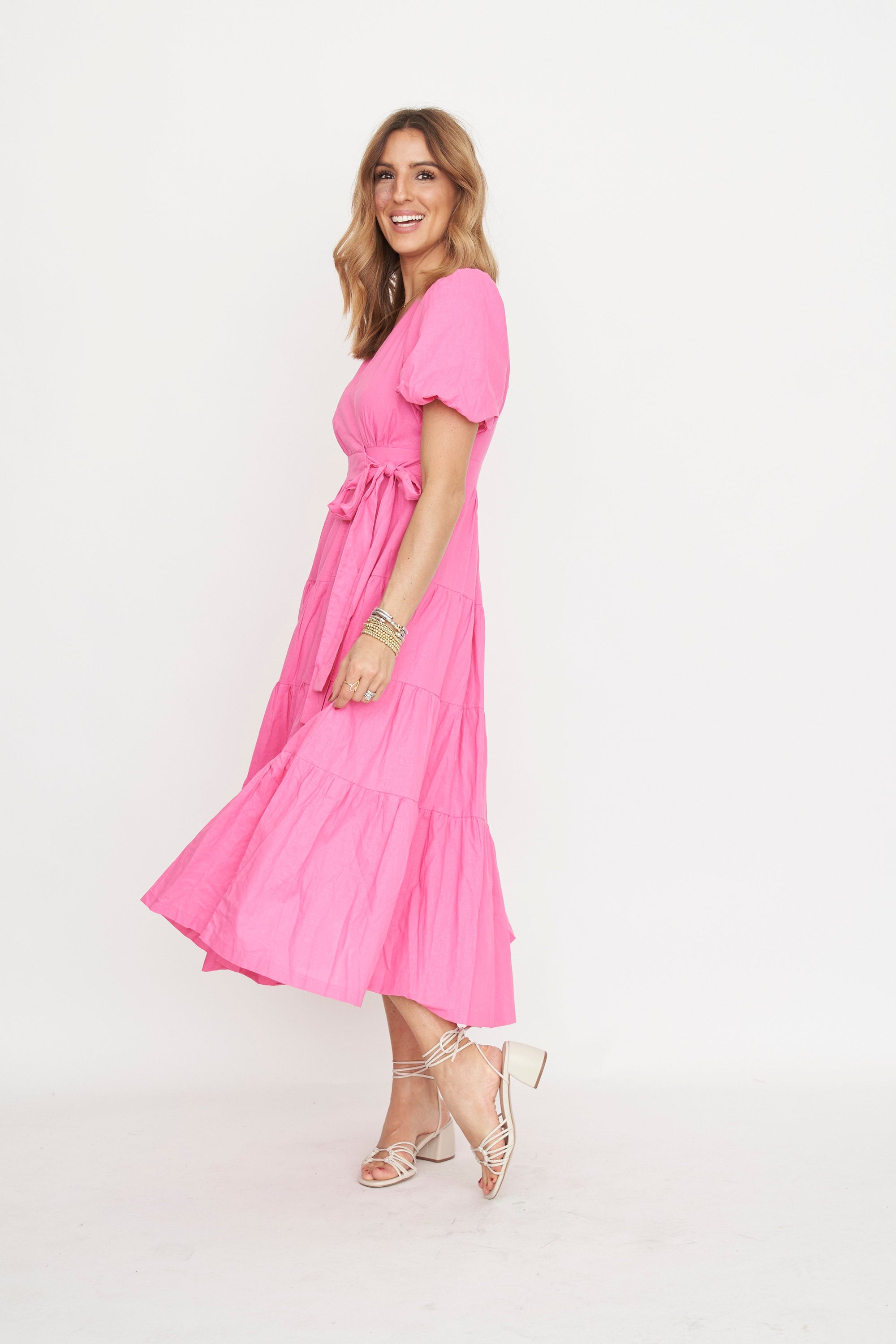 Elegant wrap dress for day to night styling