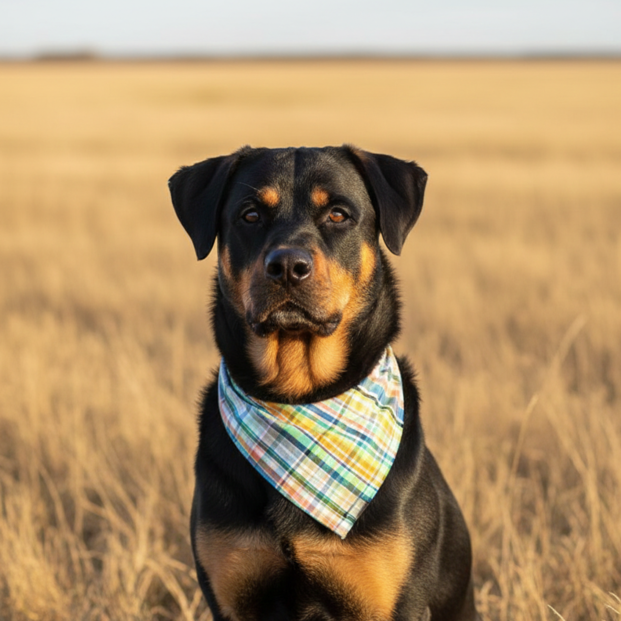 Spring Plaid Dog Bandana