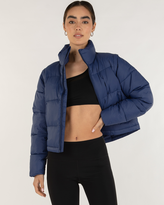 On The Go Puffer Convertible Jacket Vest-0