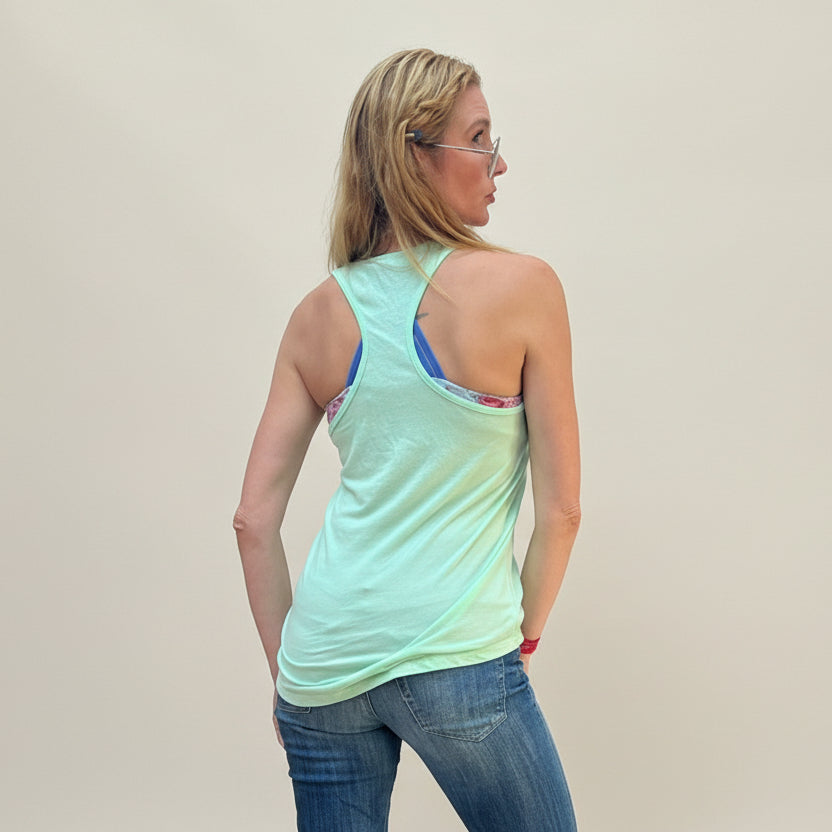 Pre-Loved Chile + Frijoles Festival Tank Top – Light Green