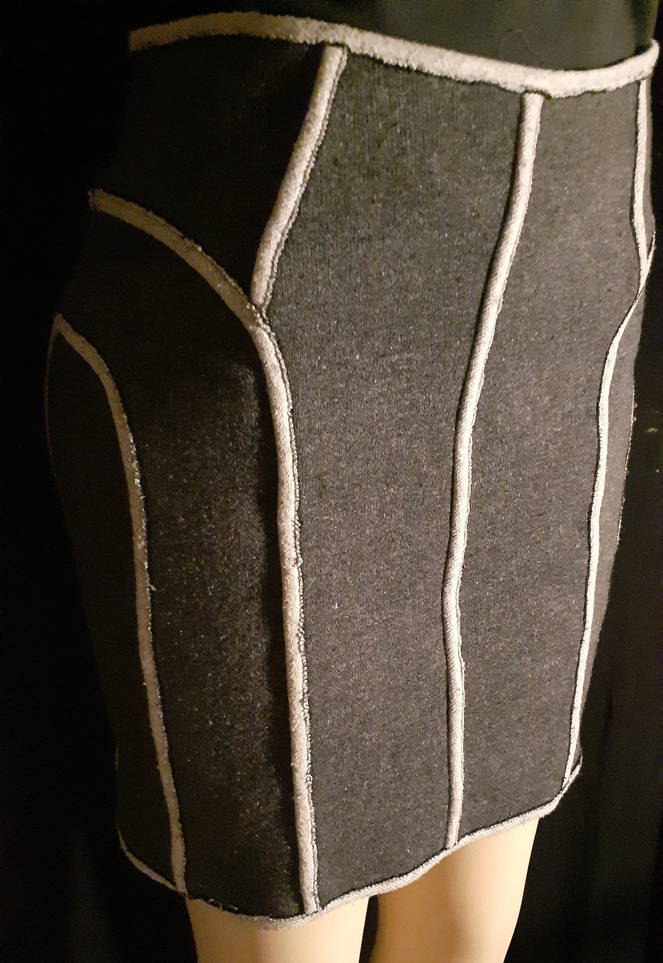 Rare Distressed Vintage Jersey Mini Skirt Size Large