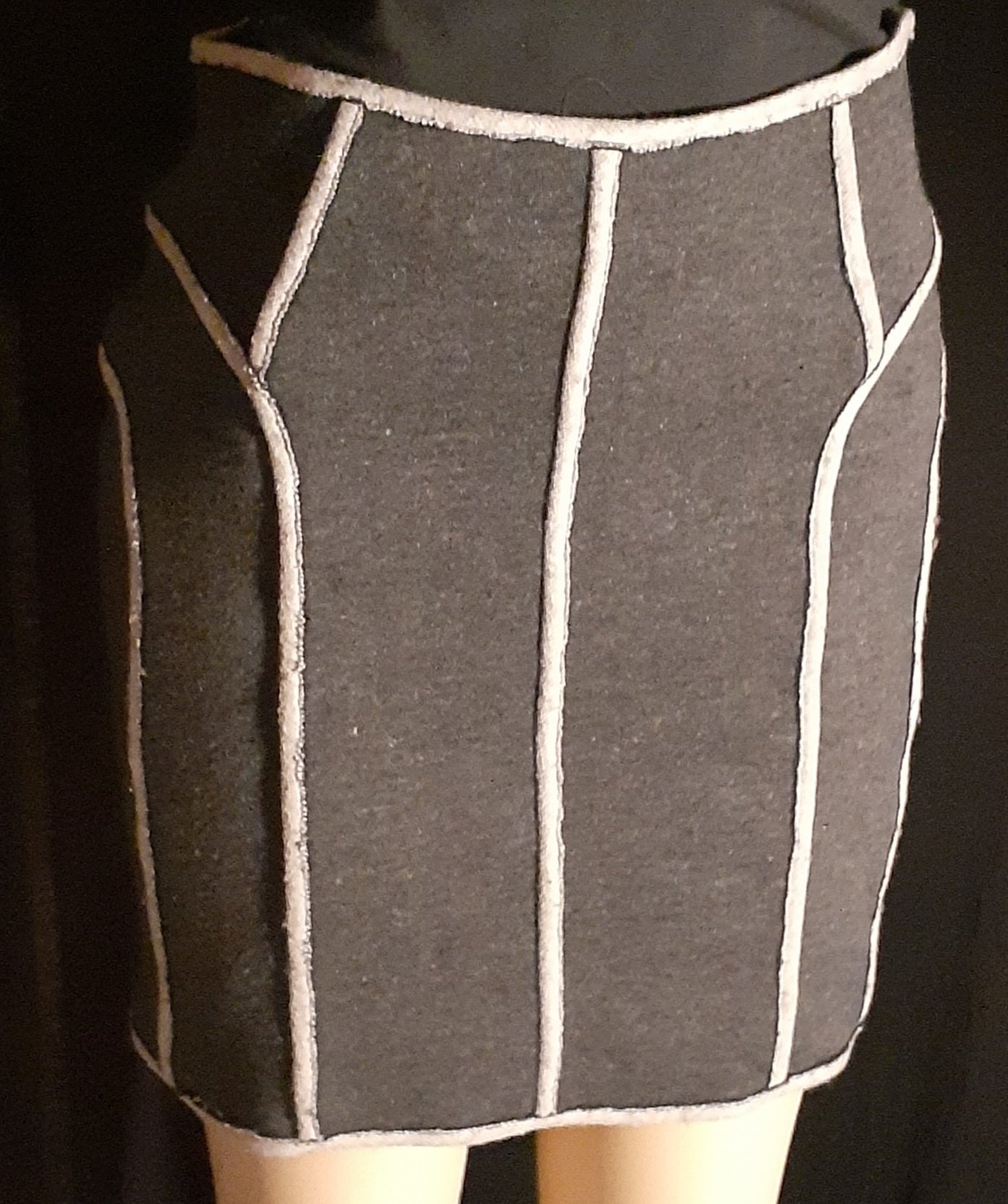 Rare Distressed Vintage Jersey Mini Skirt Size Large