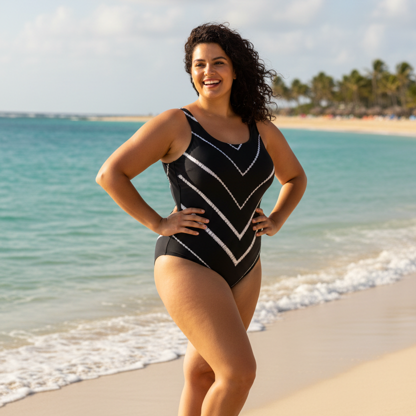 Petra One Piece Swimsuit in Black Shibori