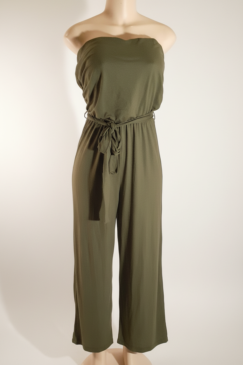 Revolutionary Green Knit Jumpsuit – Size XL