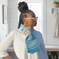 Handmade Blue Knit Scarf – Made to Order