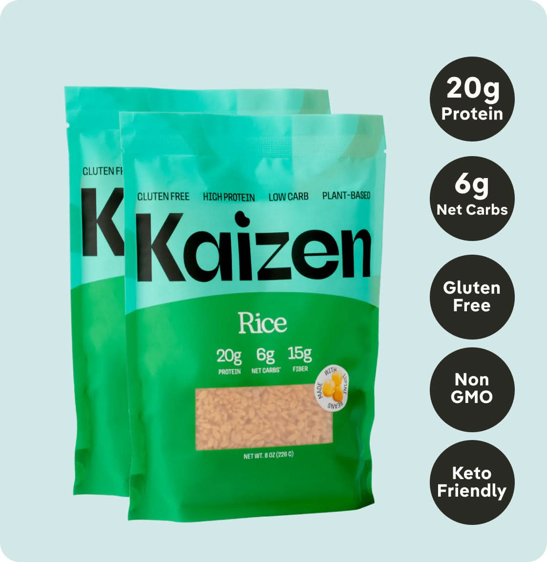 Kaizen Low-Carb Rice – 8 Oz Per Bag