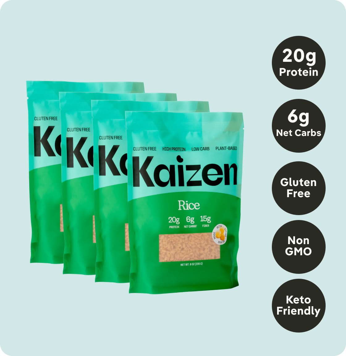 Kaizen Low-Carb Rice – 8 Oz Per Bag