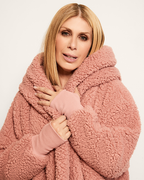 The Warrior Effect™ by Jill Martin Chenille Logo Cropped Sherpa Lounger Jacket