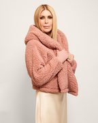 The Warrior Effect™ by Jill Martin Chenille Logo Cropped Sherpa Lounger Jacket