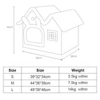 Removable Roof Insulated Plush Pet House