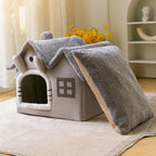 Removable Roof Insulated Plush Pet House