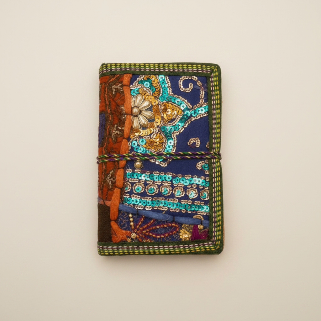 Handcrafted Sari Fabric Bound Notebook Journal – Each One Is Unique