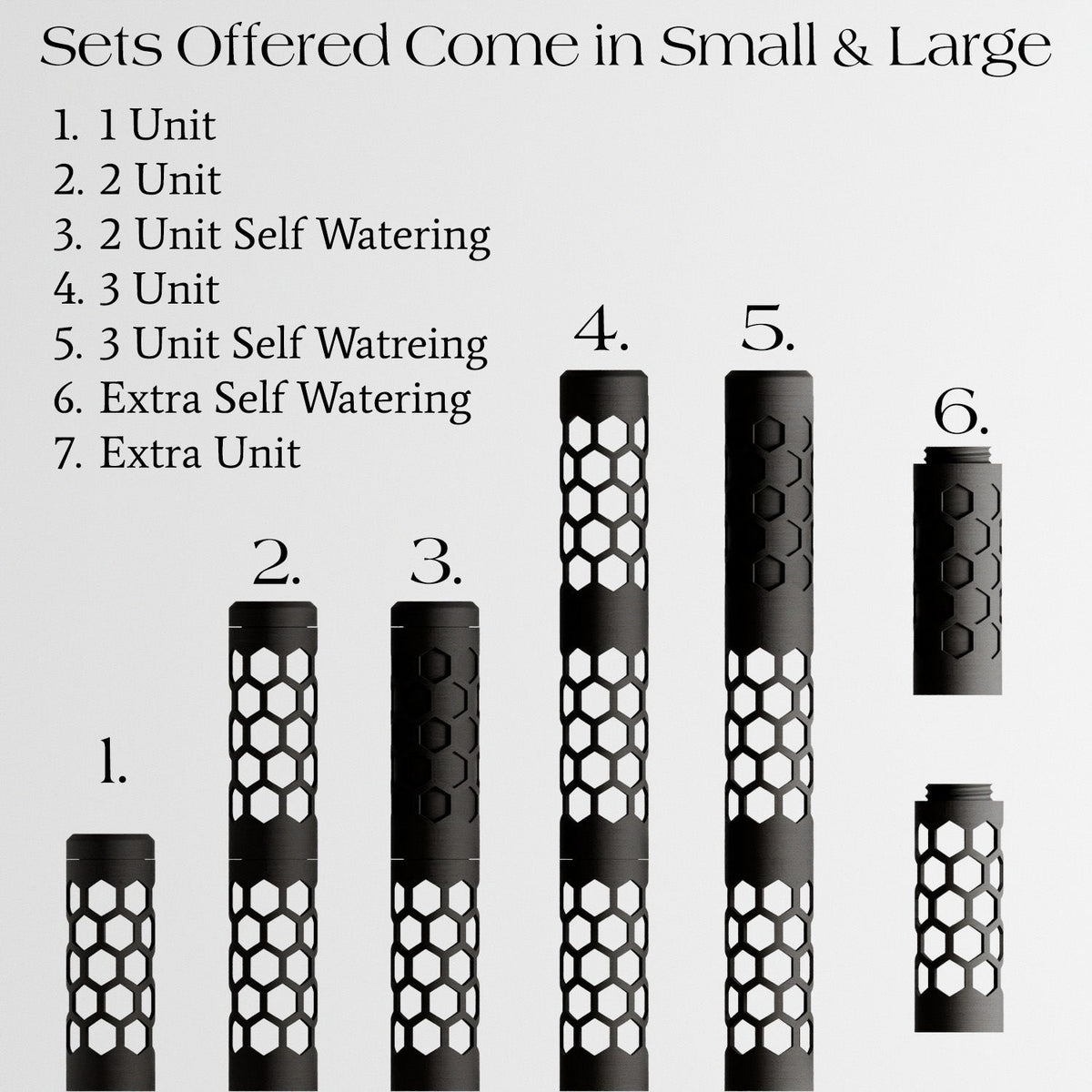 Self Watering Honeycomb Moss Pole MODULAR-4