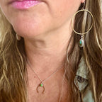 Share Luck - Lucky Horseshoe Charm Necklace - Turquoise-3