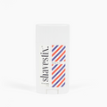 Shavestix packaging with striped design on a white background
