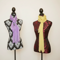 Shibori Pleated Solid Color Silk Scarf – Handmade to Order