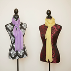 Shibori Pleated Solid Color Silk Scarf – Handmade to Order